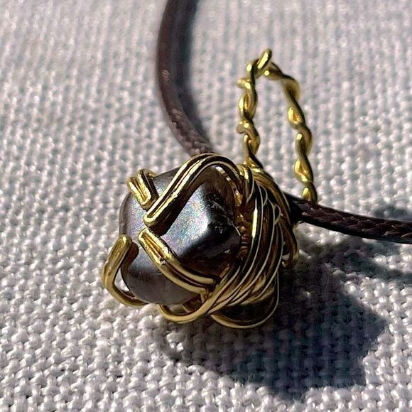 🌋 SMOKEY QUARTZ BOHO GEMSTONE PENDANT NECKLACE 🌋 - Picture 1 of 9